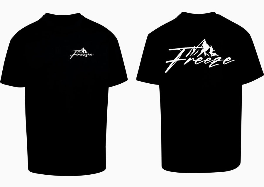 FREEZE Alpine Oversize Tee – Black (White Print)